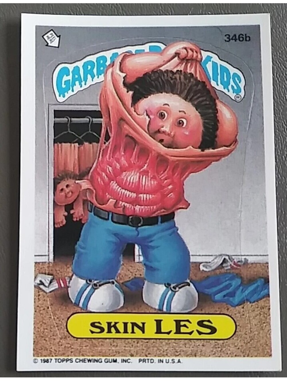 1987 TOPPS GARBAGE PAIL KIDS 346B SKIN LES